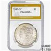 Image 1 : 1883-CC Morgan Silver Dollar PGA MS65+