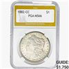 Image 1 : 1882-CC Morgan Silver Dollar PGA MS66