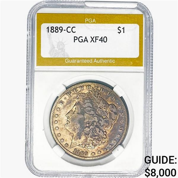 1889-CC Morgan Silver Dollar PGA XF40