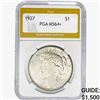 Image 1 : 1927 Silver Peace Dollar PGA MS64+