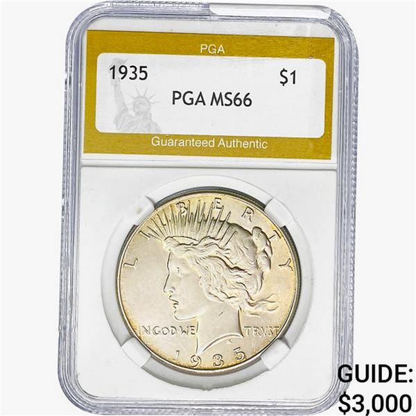 1935 Silver Peace Dollar PGA MS66