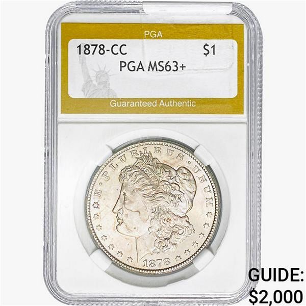 1878-CC Morgan Silver Dollar PGA MS63+
