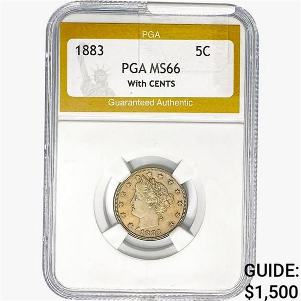 1883 Liberty Victory Nickel PGA MS66 W/CENTS