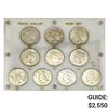 Image 1 : [10 Coin] 1921-1935 Peace Dollar Year Set