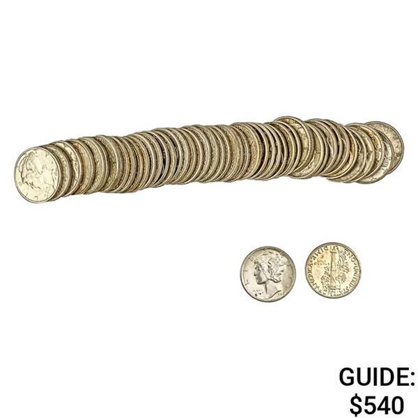 [50] 1942-1943 Silver Dime Roll