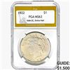 Image 1 : 1922 Silver Peace Dollar PGA MS63 VAM-2C, Extra Hair