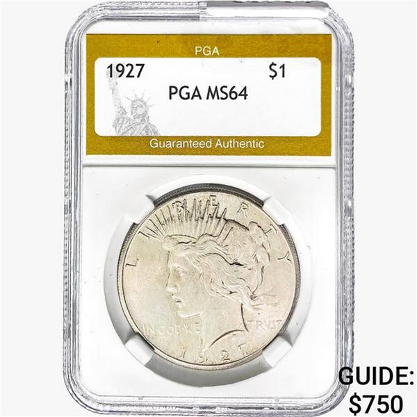 1927 Silver Peace Dollar PGA MS64