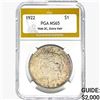 Image 1 : 1922 Silver Peace Dollar PGA MS65 VAM-2C, Extra Hair