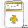 Image 1 : 1911 $2.50 Gold Quarter Eagle PGA MS66