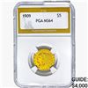 Image 1 : 1909 $5 Gold Half Eagle PGA MS64