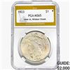 Image 1 : 1923-P Silver Peace Dollar PGA MS65 VAM-1A, Whisker Cheek