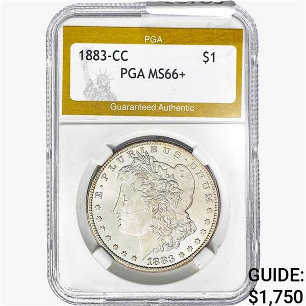 1883-CC Morgan Silver Dollar PGA MS66+