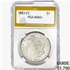 Image 1 : 1883-CC Morgan Silver Dollar PGA MS66+