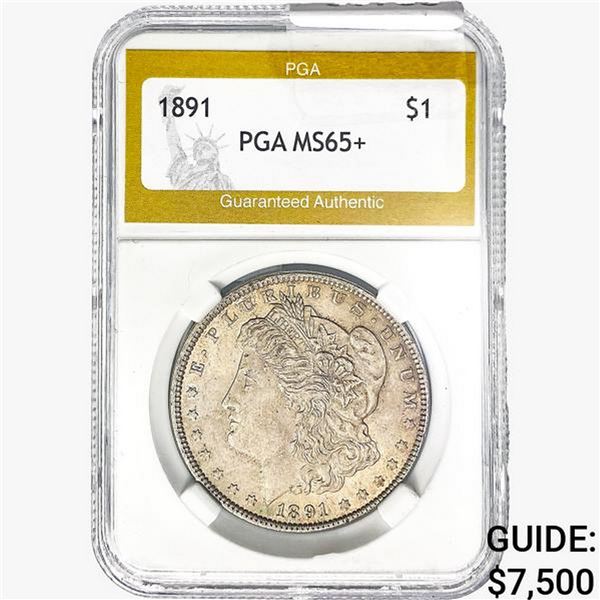 1891 Morgan Silver Dollar PGA MS65+