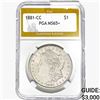 Image 1 : 1881-CC Morgan Silver Dollar PGA MS65+