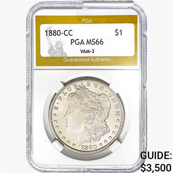 1880-CC Morgan Silver Dollar PGA MS66 VAM-3