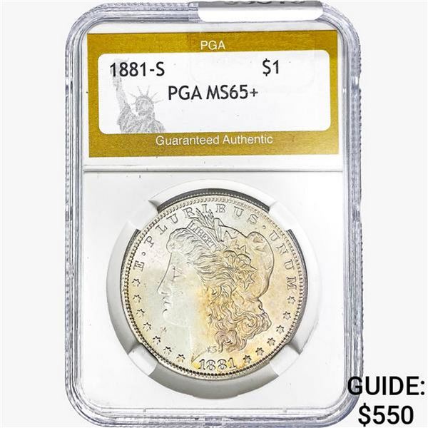 1881-S Morgan Silver Dollar PGA MS65+