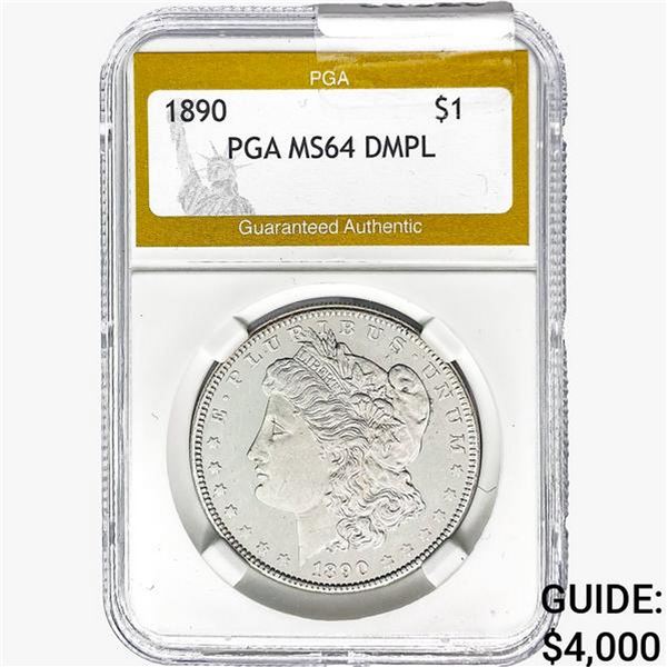 1890 Morgan Silver Dollar PGA MS64 DMPL