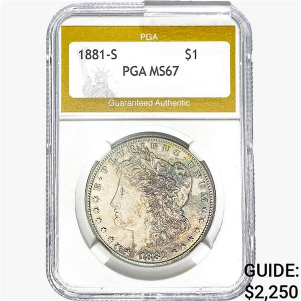 1881-S Morgan Silver Dollar PGA MS67