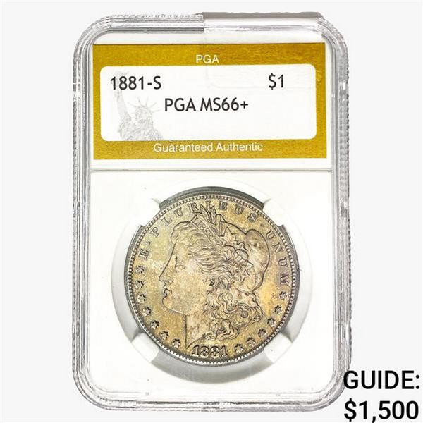 1881-S Morgan Silver Dollar PGA MS66+