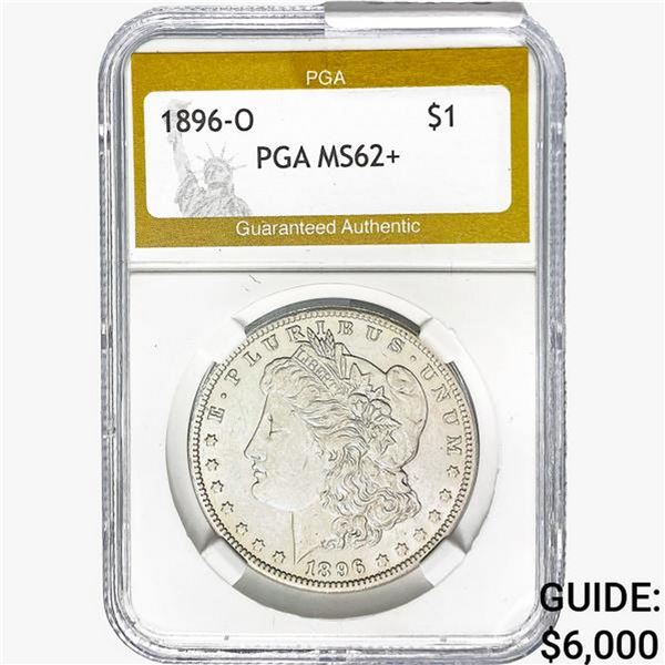 1896-O Morgan Silver Dollar PGA MS62+