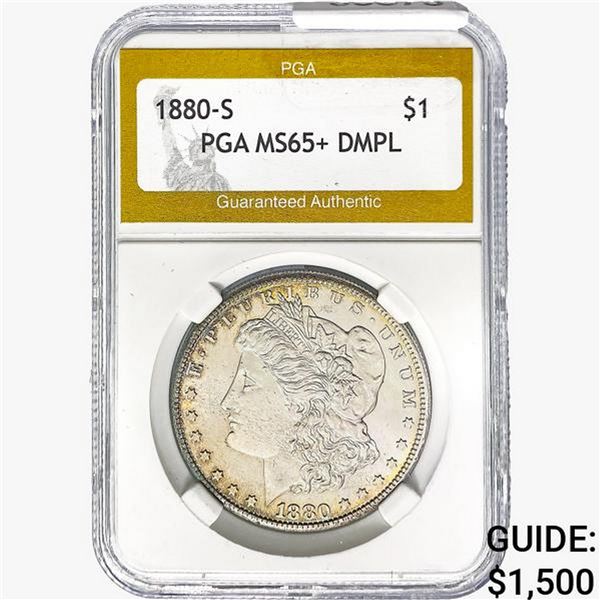 1880-S Morgan Silver Dollar PGA MS65+ DMPL