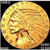 Image 1 : 1908-D $5 Gold Half Eagle CHOICE BU