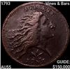 Image 1 : 1793 Vines & Bars Flowing Hair Large Cent HIGH GRADE
