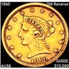 Image 1 : 1860 Old Reverse $2.50 Gold Quarter Eagle CHOICE AU