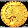 Image 1 : 1911-D STRONG D $2.50 Gold Quarter Eagle UNCIRCULATED