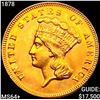 Image 1 : 1878 $3 Gold Piece CHOICE BU+
