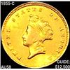 Image 1 : 1855-C Rare Gold Dollar CHOICE AU