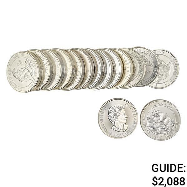 [15] 2013-2018 1.5oz Silver Canada $8 Set