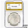 Image 1 : 1883 Morgan Silver Dollar PGA MS65