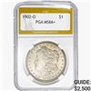 1902-O Morgan Silver Dollar PGA MS66+