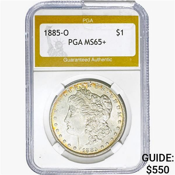 1885-O Morgan Silver Dollar PGA MS65+