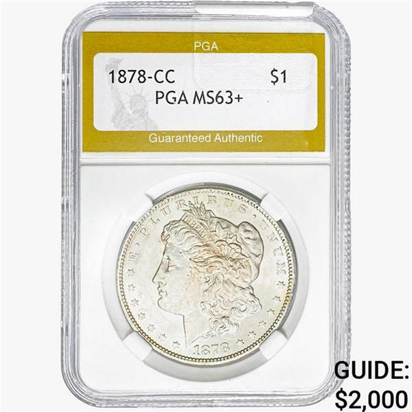 1878-CC Morgan Silver Dollar PGA MS63+