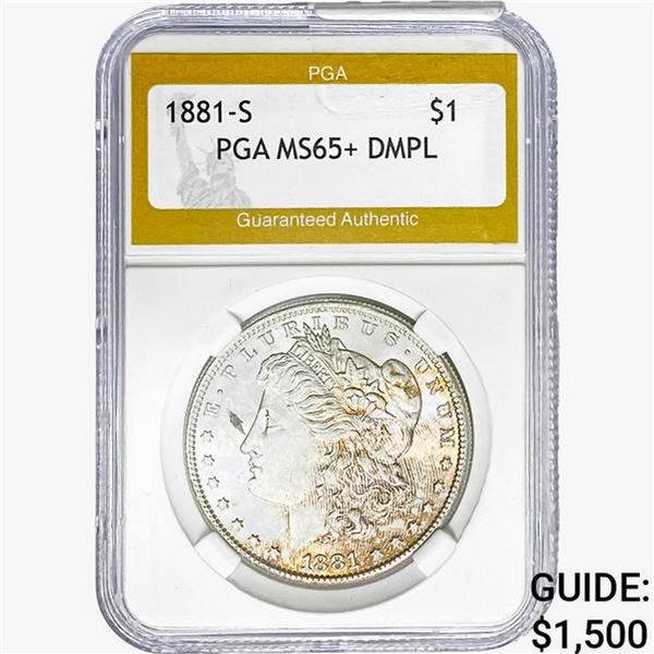1881-S Morgan Silver Dollar PGA MS65+ DMPL