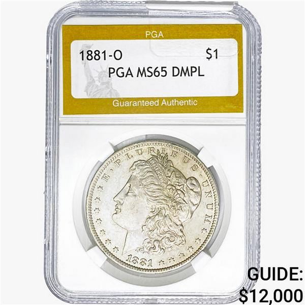 1881-O Morgan Silver Dollar PGA MS65 DMPL