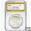1923 Silver Peace Dollar PGA MS64+ VAM-1F, Chin Bar