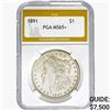 1891 Morgan Silver Dollar PGA MS65+