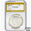 1922-D Silver Peace Dollar PGA MS64