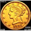 Image 1 : 1842-C $5 Gold Half Eagle CHOICE AU