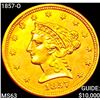 1857-O $2.50 Gold Quarter Eagle CHOICE BU