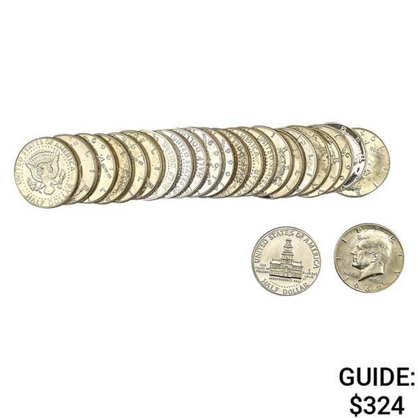 [24] 1966-1976 Kennedy Half Dollar   Roll