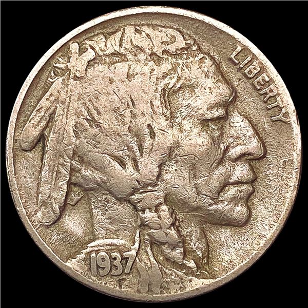 1937-D 3 Leg Buffalo Nickel LIGHTLY CIRCULATED