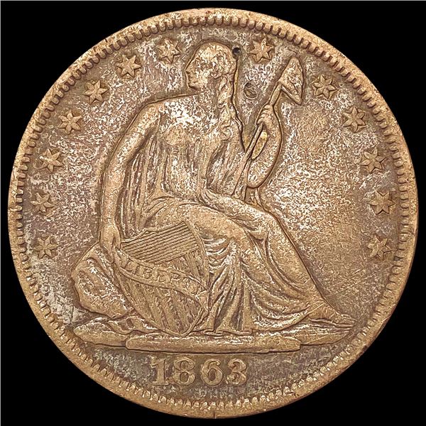1863-S Seated Liberty Half Dollar NEARLY UNCIRCULATED