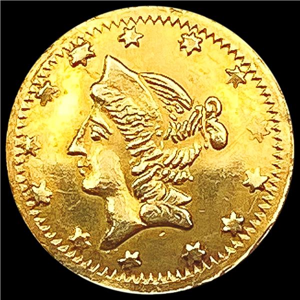 1864 Round California Gold Half Dollar HIGH GRADE