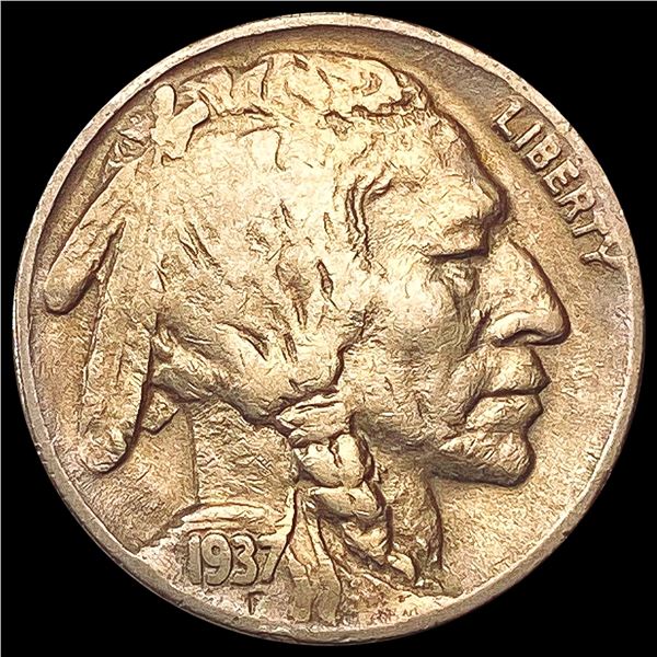 1937-D 3 Leg Buffalo Nickel LIGHTLY CIRCULATED