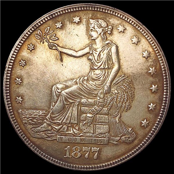 1877 Silver Trade Dollar CLOSELY UNCIRCULATED
